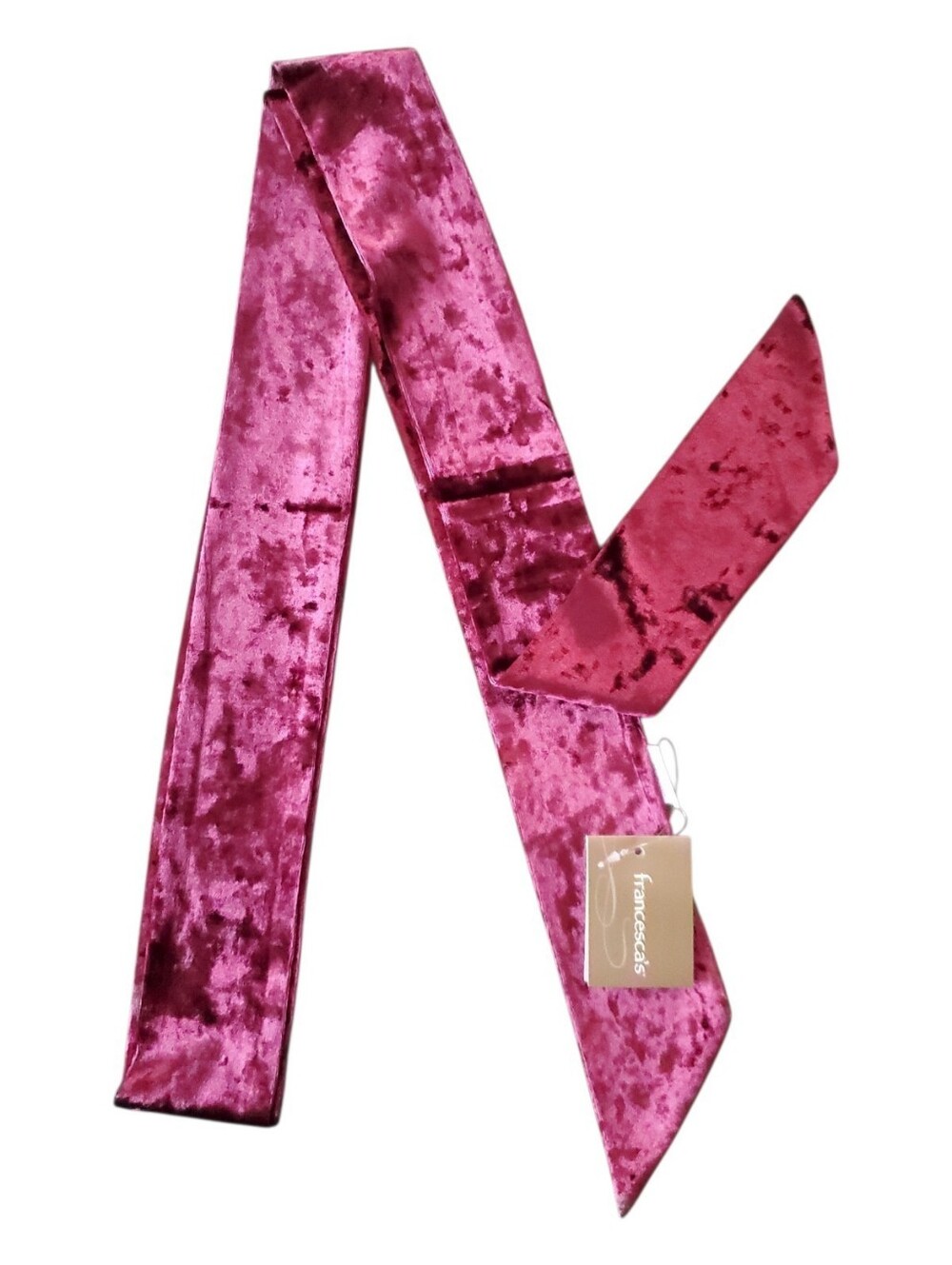 Francesca's Velvet Tie-Scarf Burgundy NWT